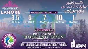 3.5 Marla Residential Plot For Sale Installment Plan In New Metro City Housing Scheme Lahore