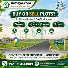 5 Marla Plots For Sale jinnah sector c block In Lda City phase 1  Lahore