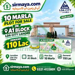 10 Marla Plots For Sale A1 block In Lda City phase 1  Lahore